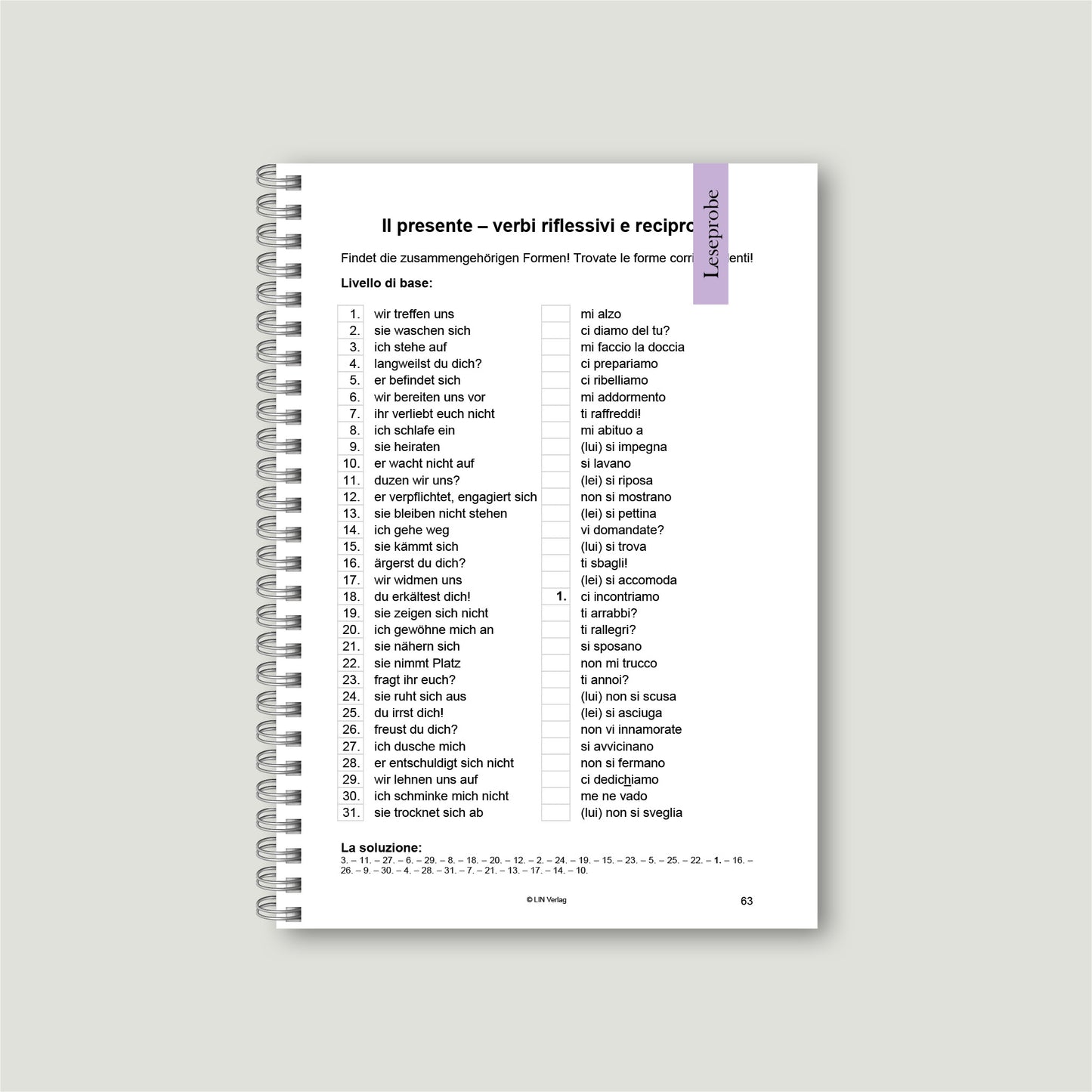 La Pratica Rende Perfetti 1 (Italienisch) - Übungsbuch
