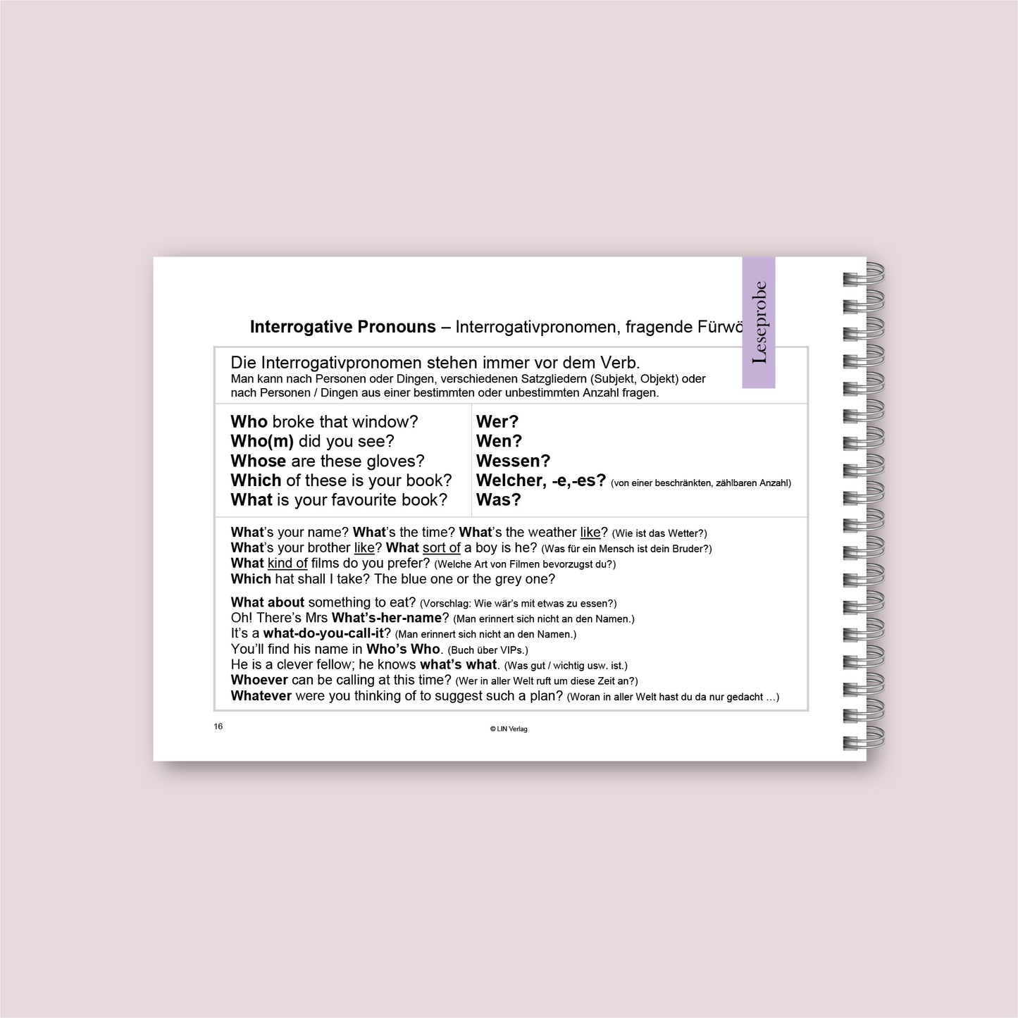 Grammatikfolder Englisch