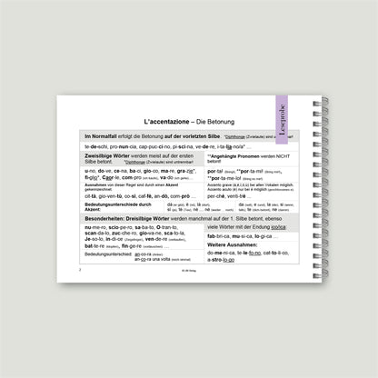 Grammatikfolder Italienisch (wieder lieferbar ab Mitte Mai 2025)