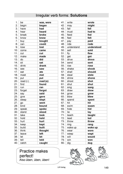 Englische Grammatik: Practice Makes Perfect 1 (Übungsbuch)