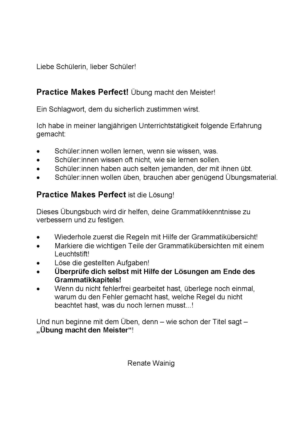 Englische Grammatik: Practice Makes Perfect 1 (Übungsbuch)