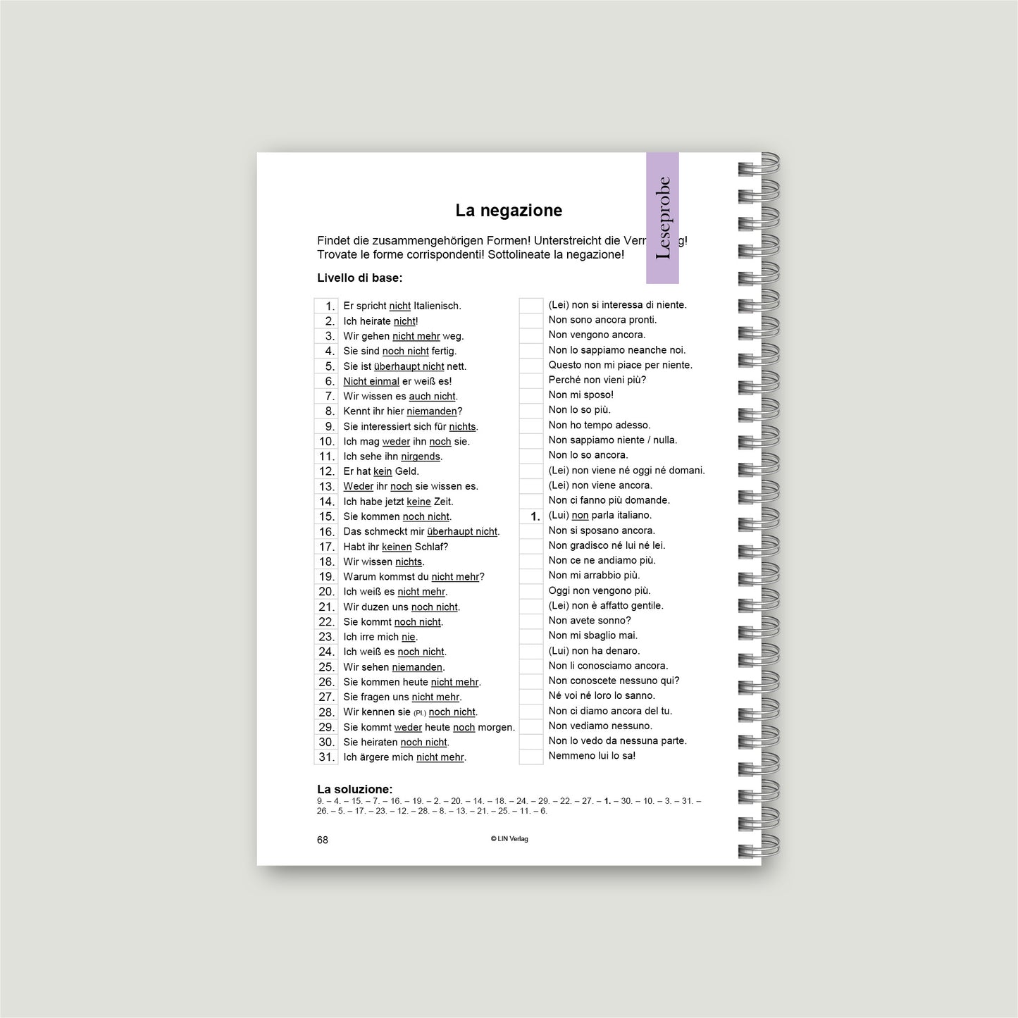 Übungsbuch: La Pratica Rende Perfetti 1