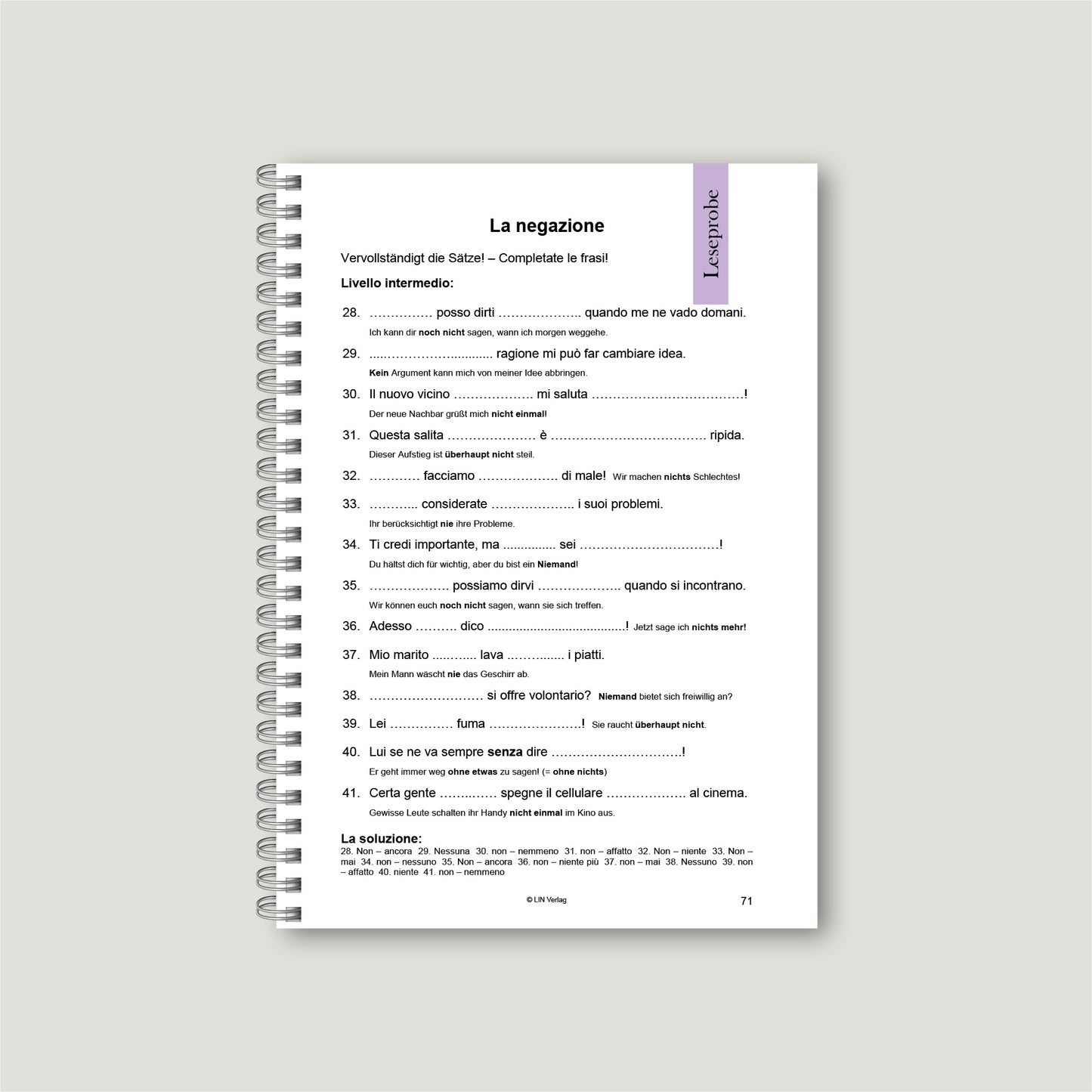 Übungsbuch: La Pratica Rende Perfetti 1