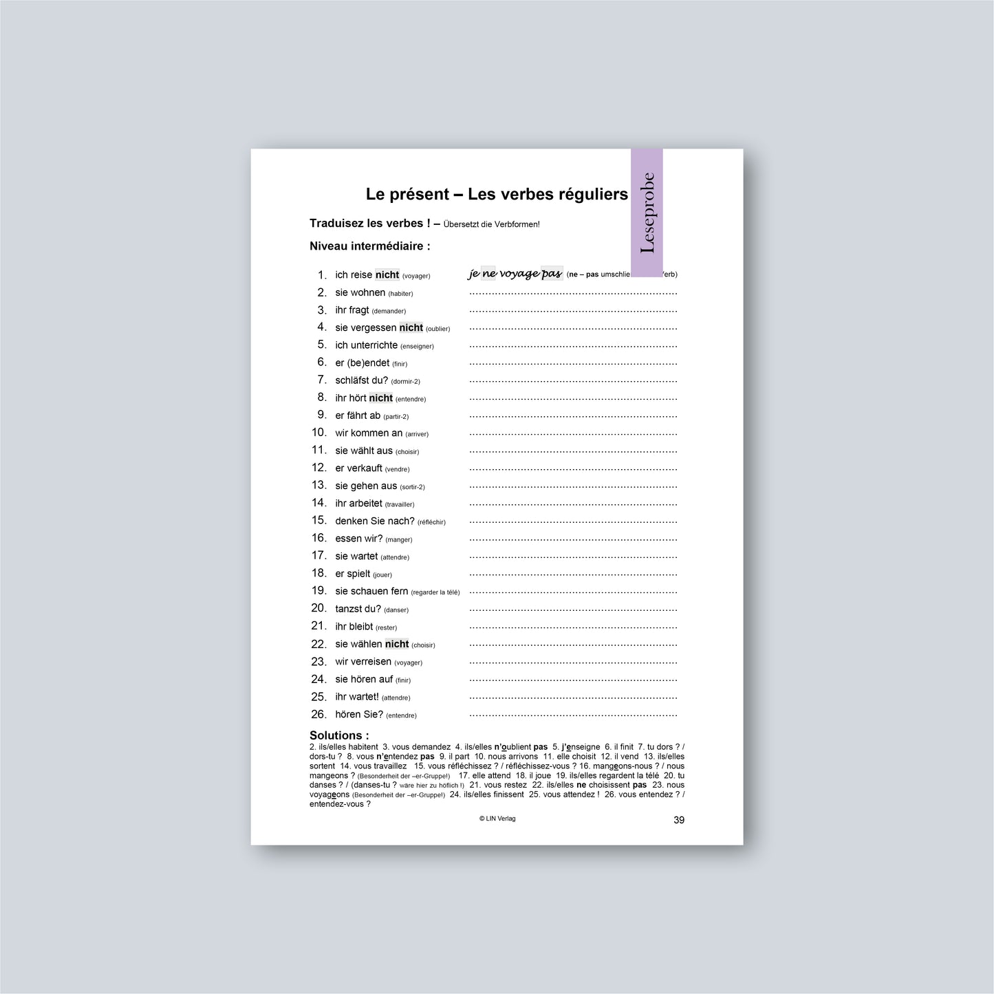 AB JULI: Grammatik-Übungsbuch Französisch: La perfection vient en pratiquant 1 (Softcover)