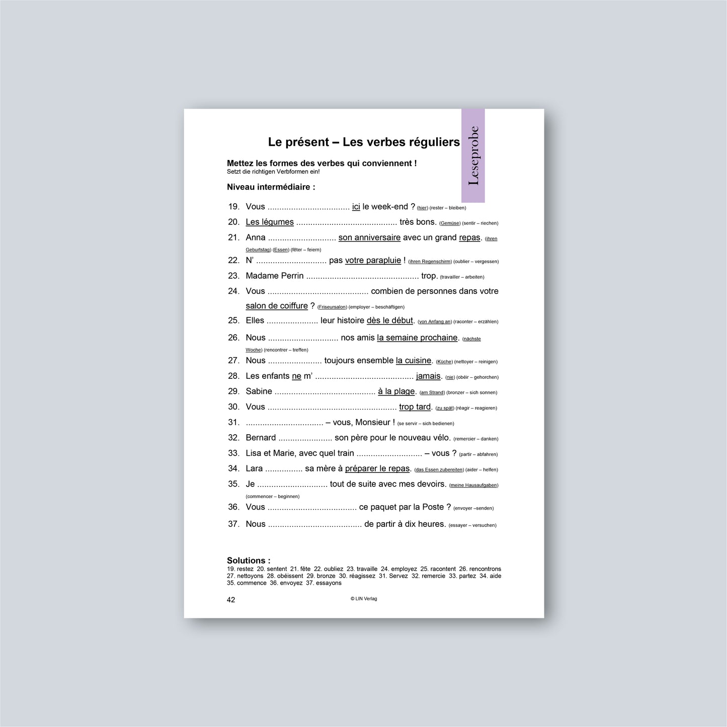 AB JULI: Grammatik-Übungsbuch Französisch: La perfection vient en pratiquant 1 (Softcover)