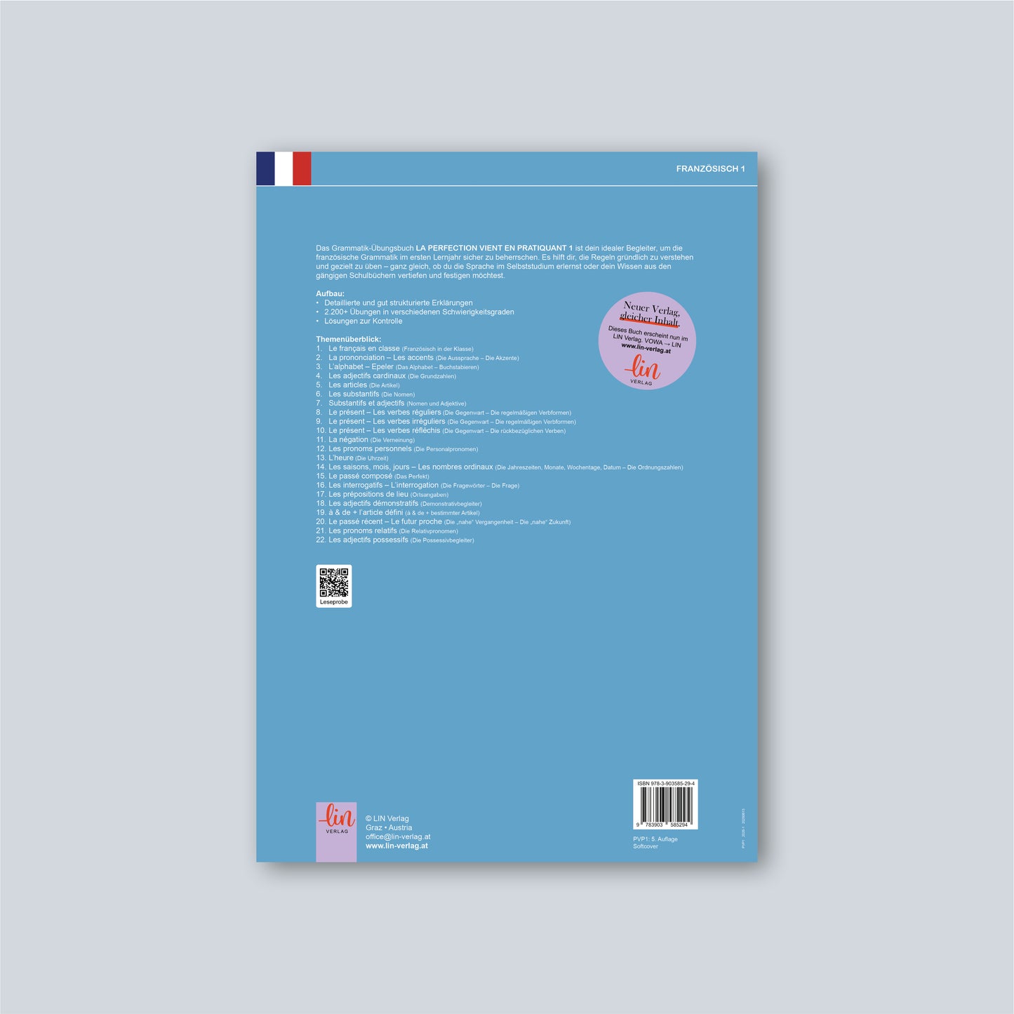 AB JULI: Grammatik-Übungsbuch Französisch: La perfection vient en pratiquant 1 (Softcover)