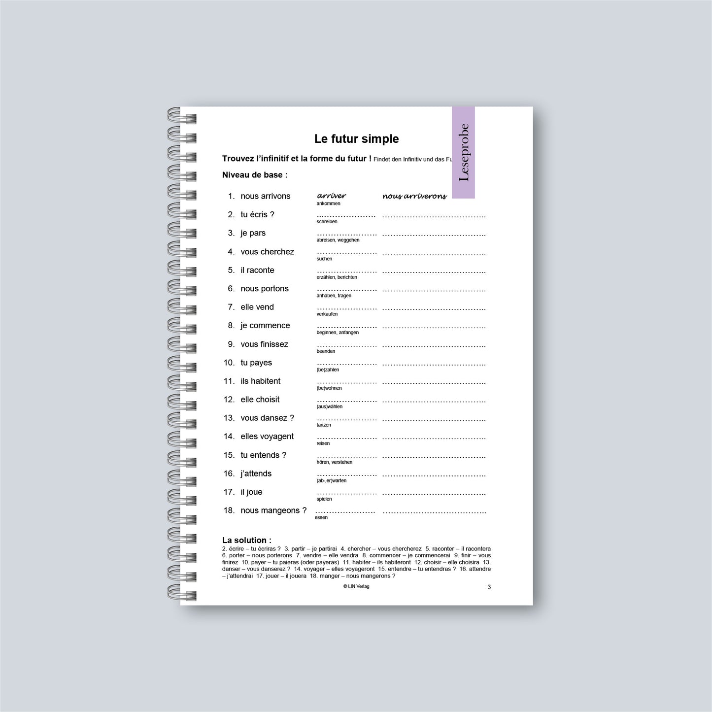 Übungsbuch: La Perfection Vient En Pratiquant 2