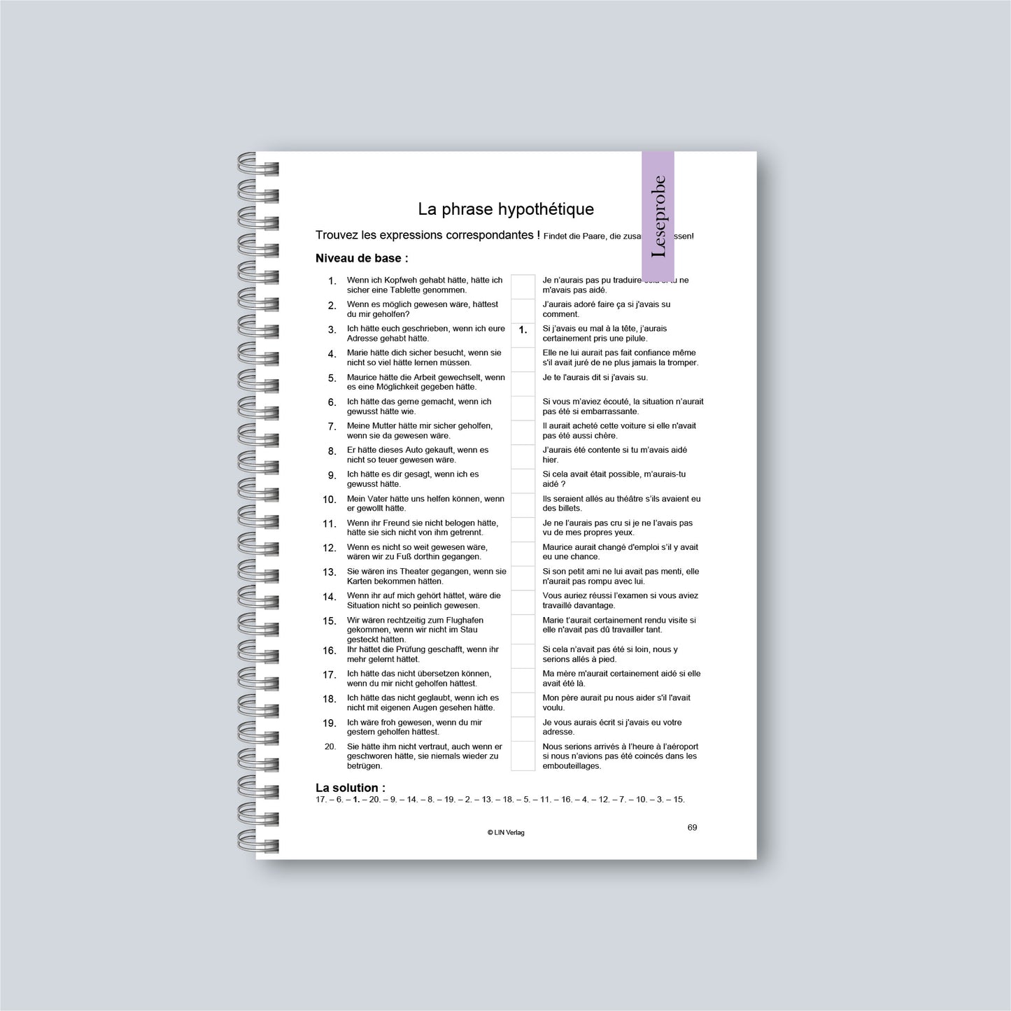 Übungsbuch: La Perfection Vient En Pratiquant 3